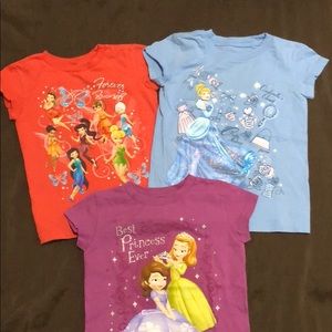 Disney Princess 3 T-shirt Bundle.